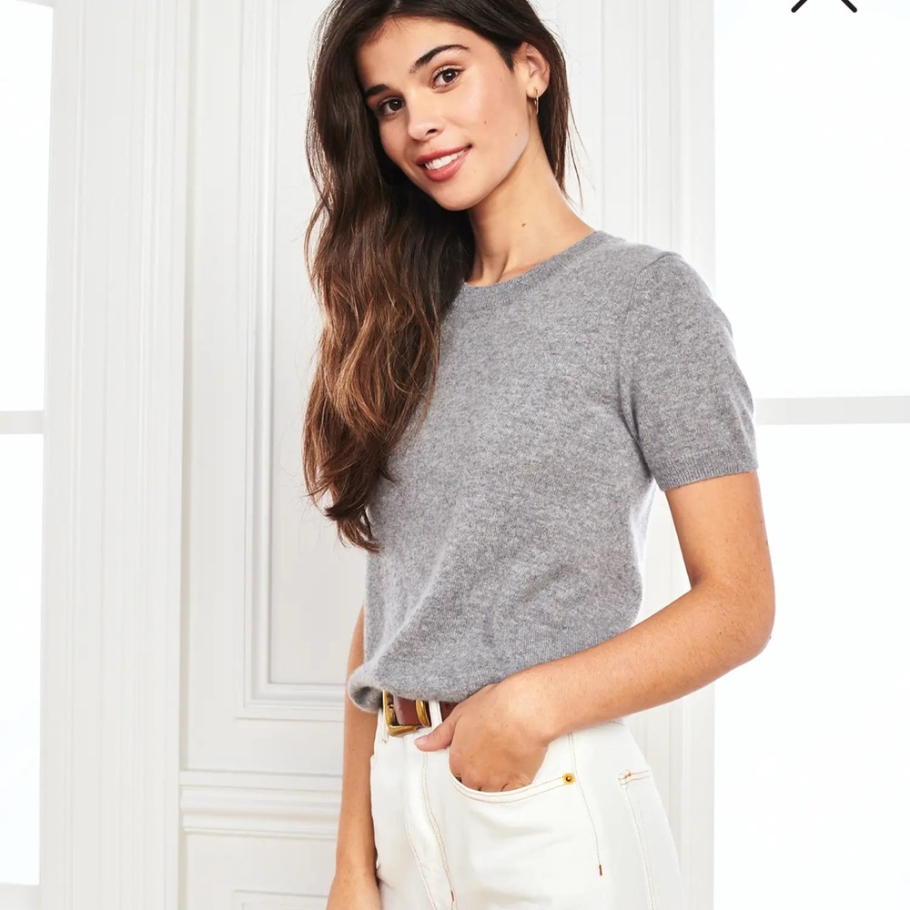 Quince grey Cashmere Tee size L
